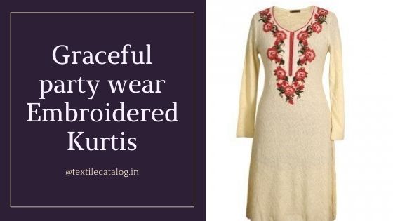 Graceful party wear Embroidered Kurtis